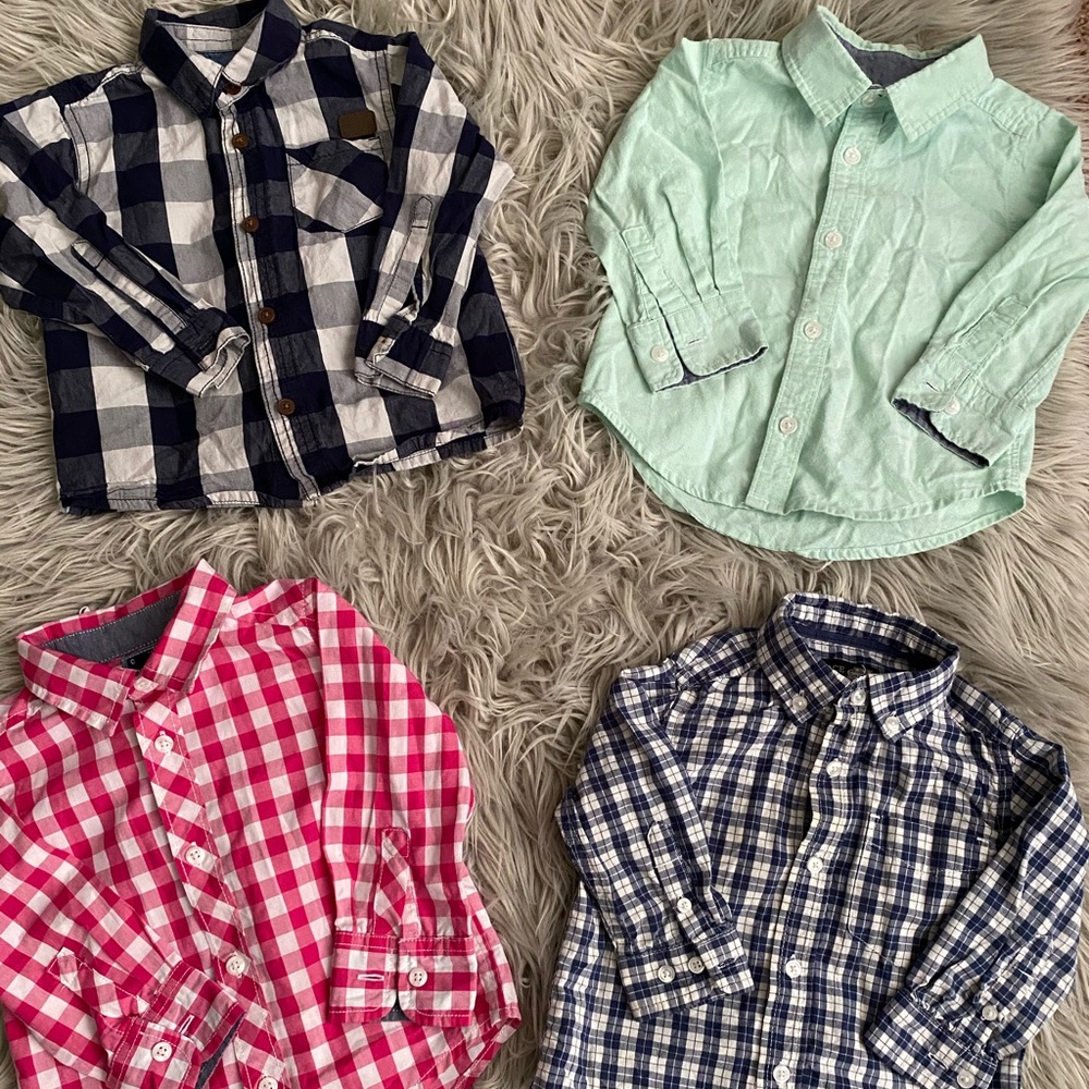 Baby boy button down lot sz 18 mos